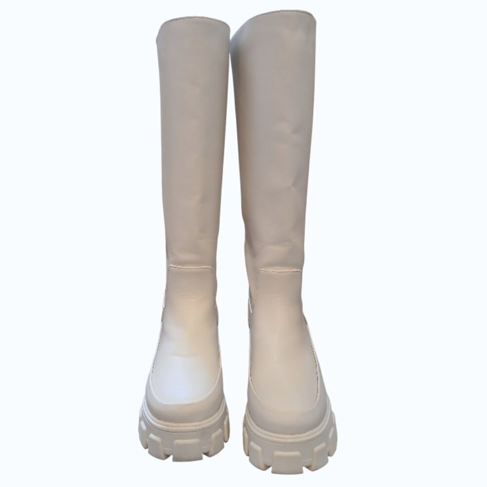 CIRCUS by Sam Edelman Ivory Knee-High Platform Boots - Picture 3 of 16